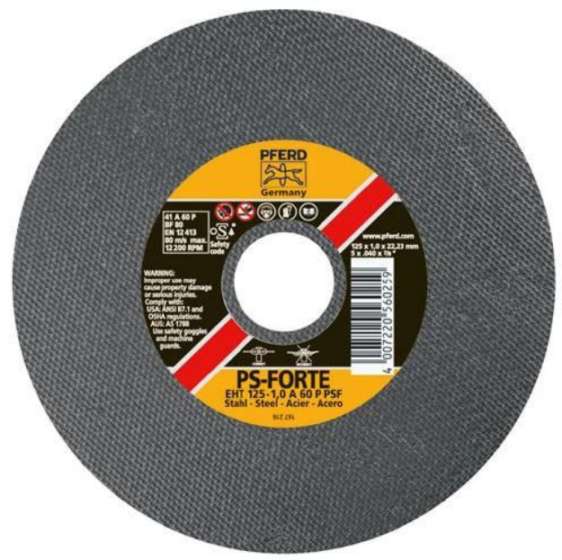 Picture of Pferd Cutting Disc 100X2.4 A46 P PSF 4007220321256 321256 Cutting Disc 100