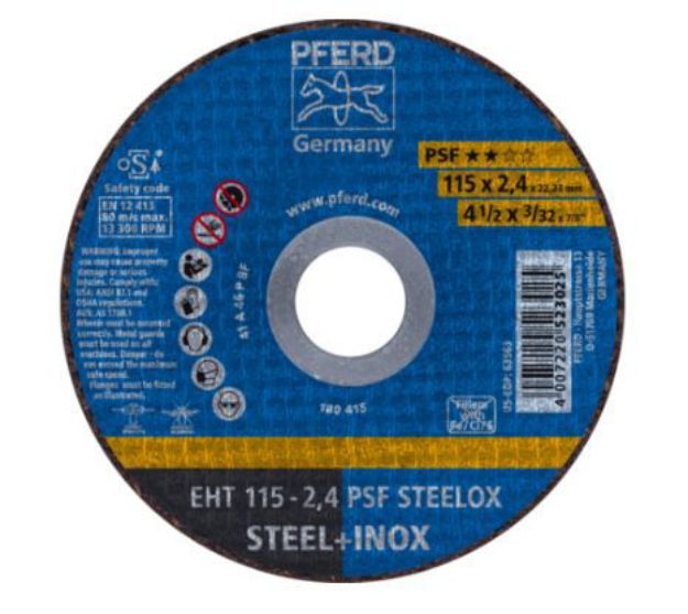 Picture of Pferd Cutting Disc 115X2.4 Flat PSF STEELOX