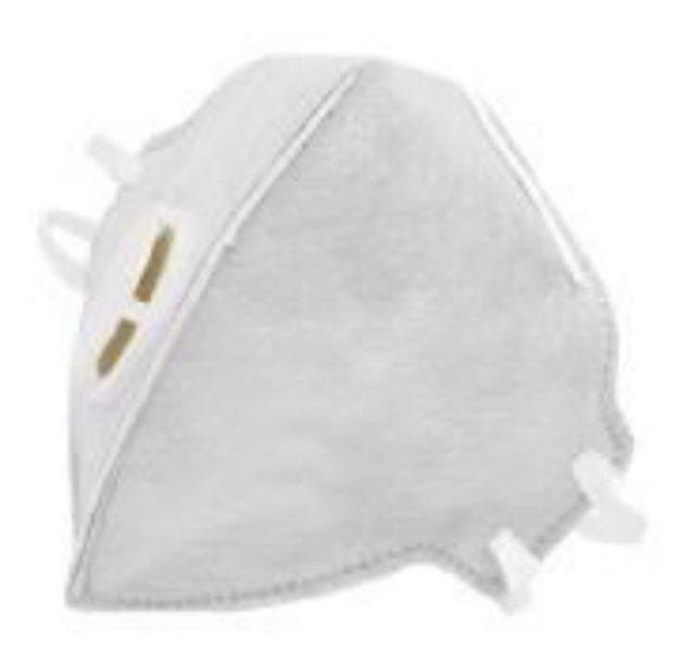 Picture of Fold Flat FFP2 Valve Mask (White)10pk FFP2   