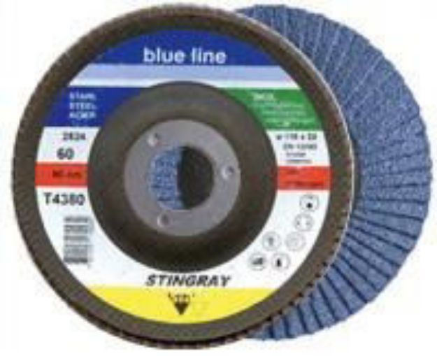 Picture of SIA Stingray Flapdisc 115mm P120 Conical   Flapdisc 115 Alox Conical