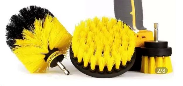 Picture of Car Valeting Brush 3 piece Set for Drill (4”,  2” and 3.5”)