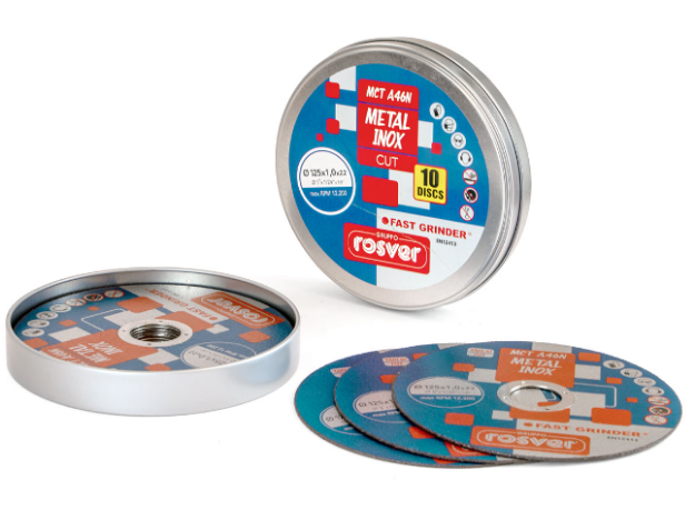 Picture of Thin Cutting Disc 115x1x22 A46 - Tin of 10 Pieces