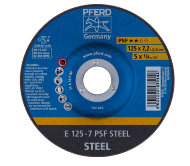 Picture of Pferd Grinding Disc 125X7 PSF STEEL