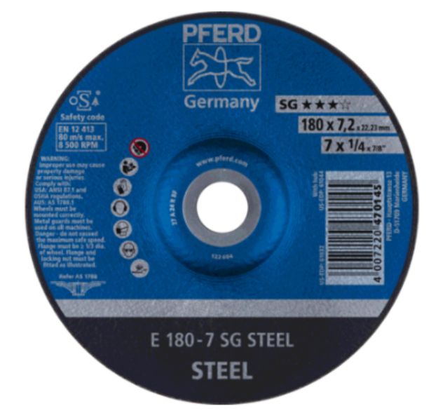 Picture of Pferd Grinding Disc 180X7 SG STEEL