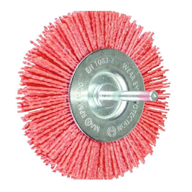 Picture of Pferd Mounted Wheel Filament Brush RBU 100/10 Red 80